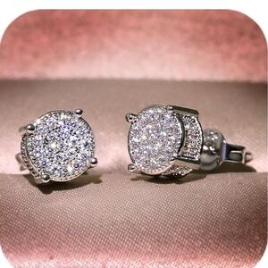 Dazzling Silver Crystal Earrings